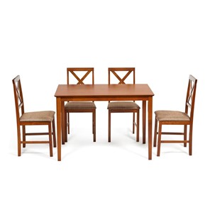 Обеденный комплект Хадсон (стол + 4 стула) id 13831 Espresso арт.13831 в Омске